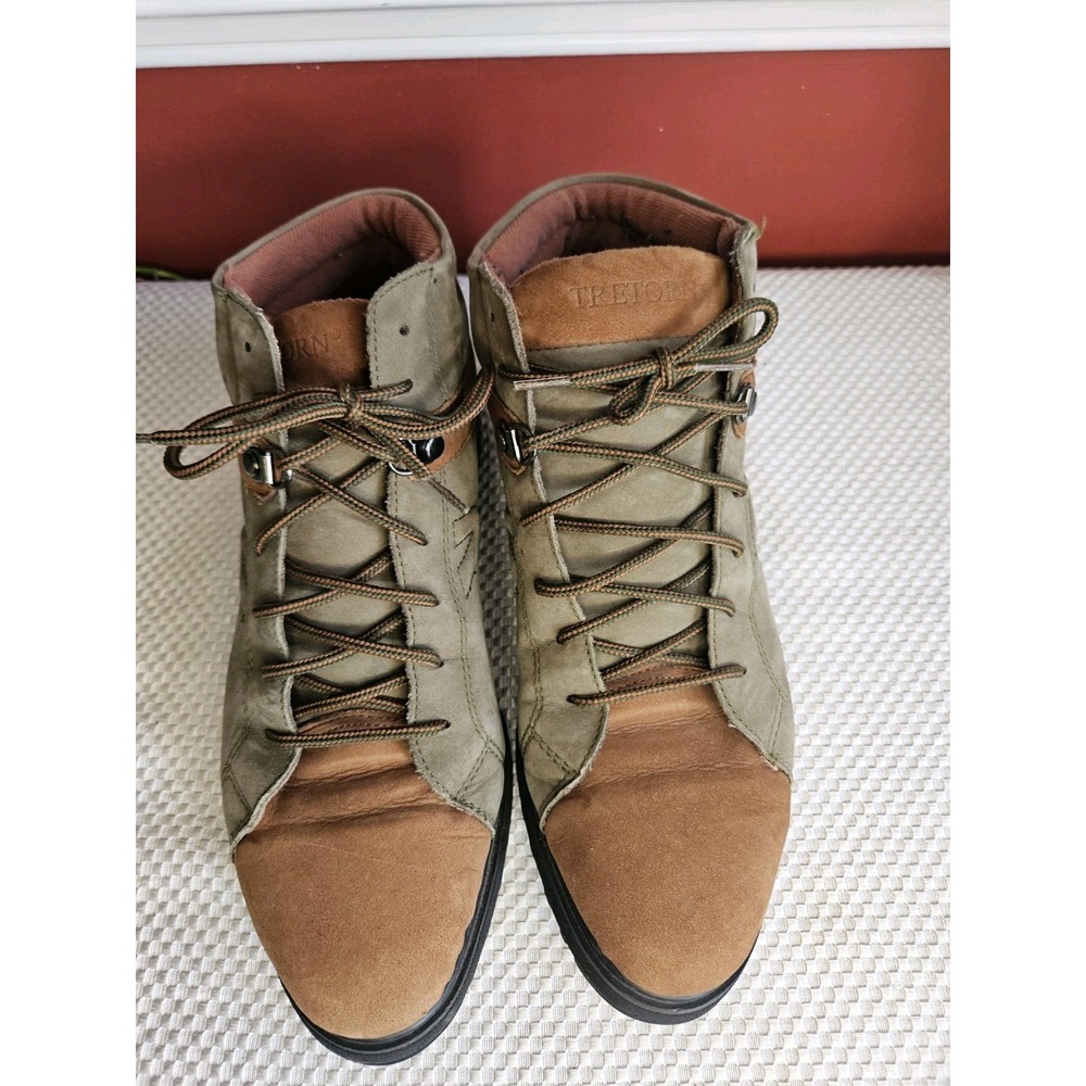 Tretorn Highlander Men's Waterproof Leather & Suede Hiking Boots Green Brown 10